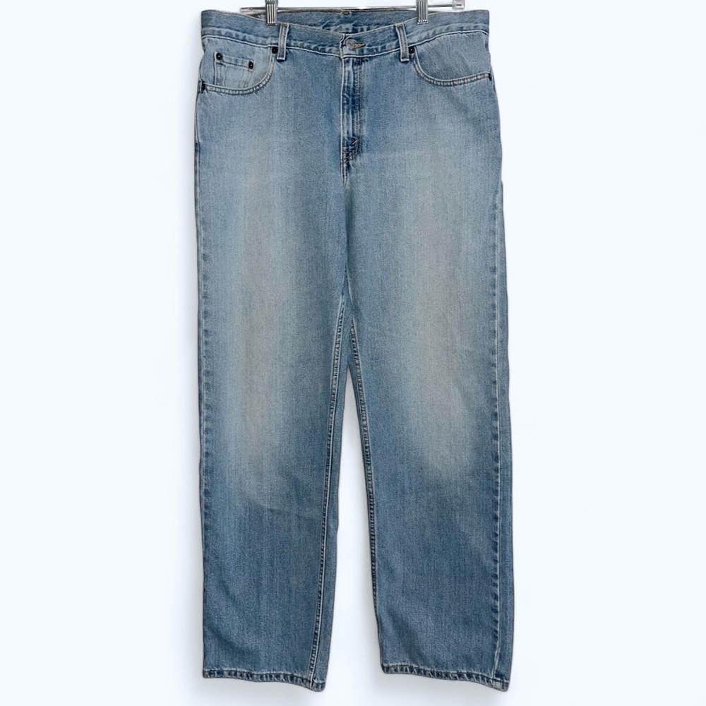Vintage Levis 577 Low Rise Loose Fit Jeans Sz 16 Long W35xL32.5 Light Wash BAGGY - Picture 2 of 7
